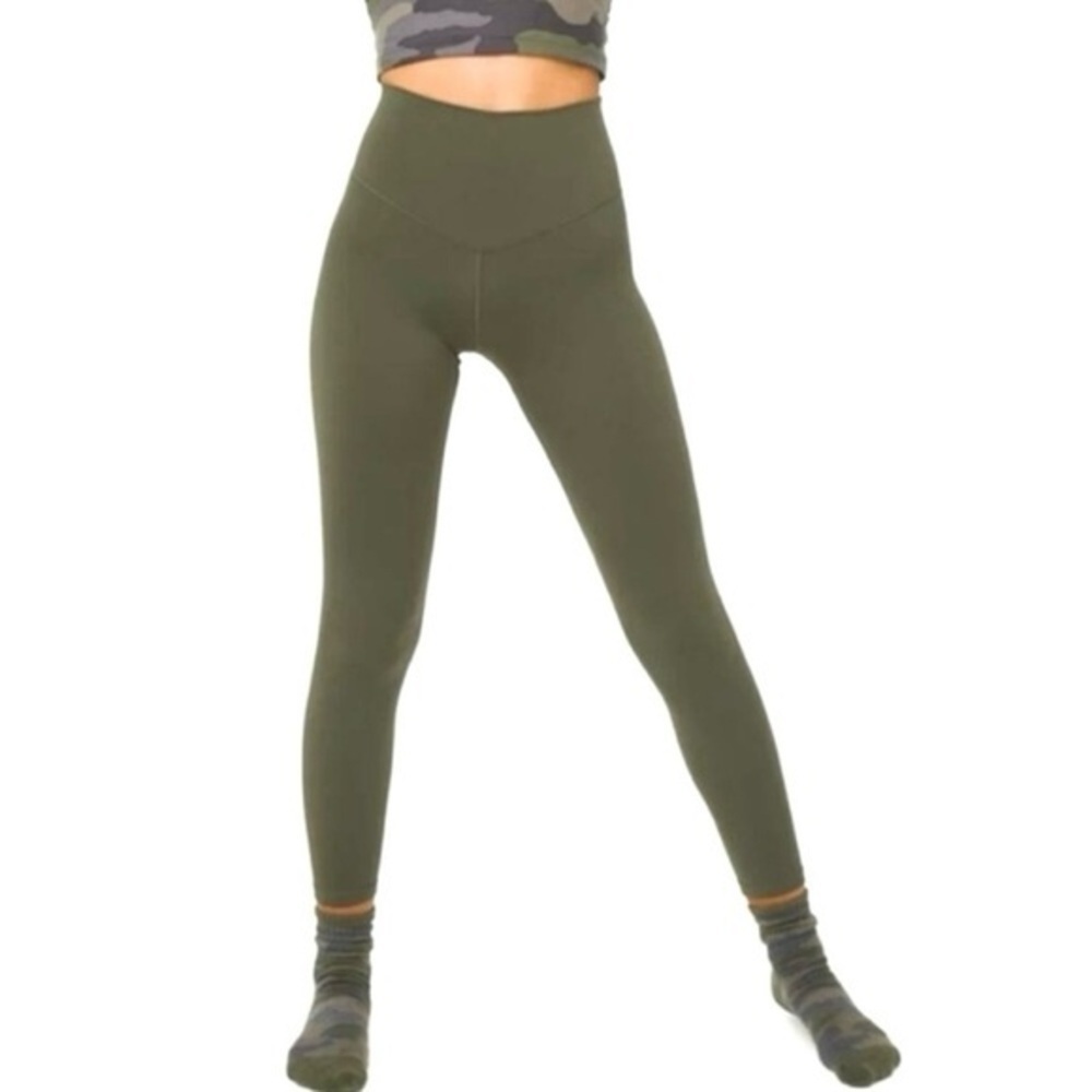 New Aerie OG Full Length Leggings Green Medium Long